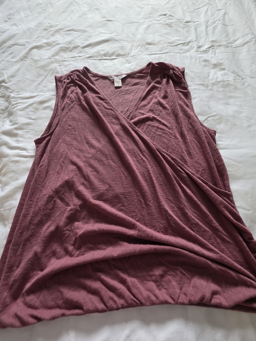 Athleta Mauve Wrap-Style Sleeveless Tank